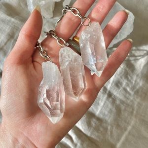 Brazilian Quartz Crystal Key Chain